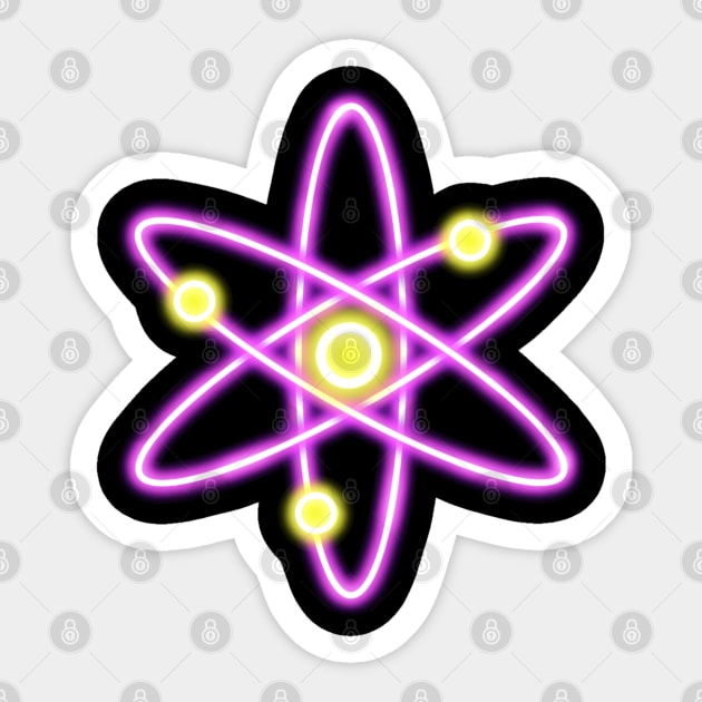 Purple Neon Cosmos Atom Sticker by Milasneeze